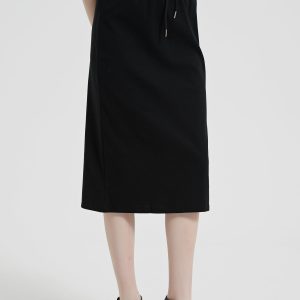 Premium Cotton Drawstring Waist Dress