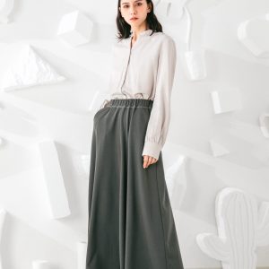 Modern High-Neck Oversized Blouse