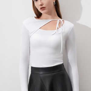 Layered Neckline Tie Top