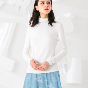 Sophisticated Pleated Turtleneck Top