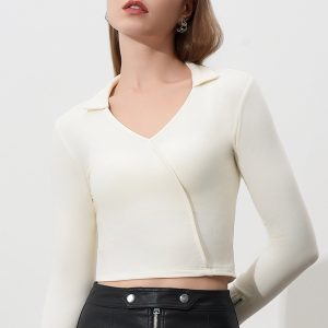 Minimalist Zipper-Sleeve Top