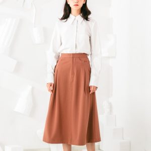 High-Waist Pleated Skirt