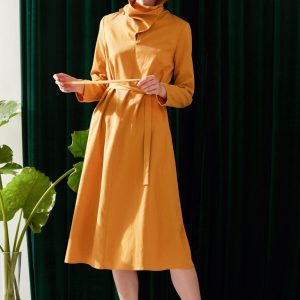 Asymmetric Collar Dress