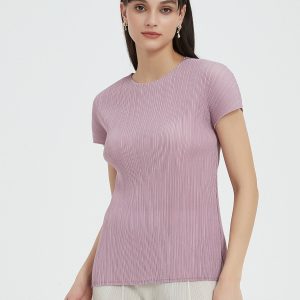 Pleated Drop Shoulder Top