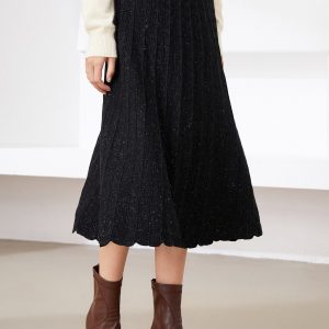 Metallic Pleated Skirt with Day-to-Night Glamour