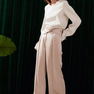 Asymmetrical Wide-Leg Flow Pants