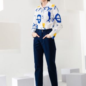 High-Waist Cropped Pants