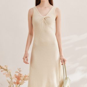 Twist Knot V-Neck Dress