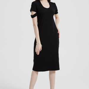 Cutout Scoop Neck Dress