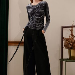High-Waist Wide-Leg Trousers