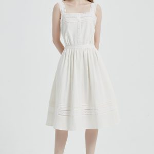 Embroidered A-Line Dress