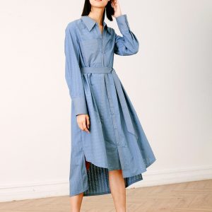 Self-Tie Pearl Elegant Dress