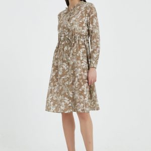 Floral Silk Button Dress