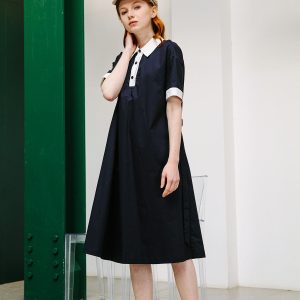 Self-Tie A-Line Cutout Dress