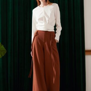 Elastic Belted Crop Top